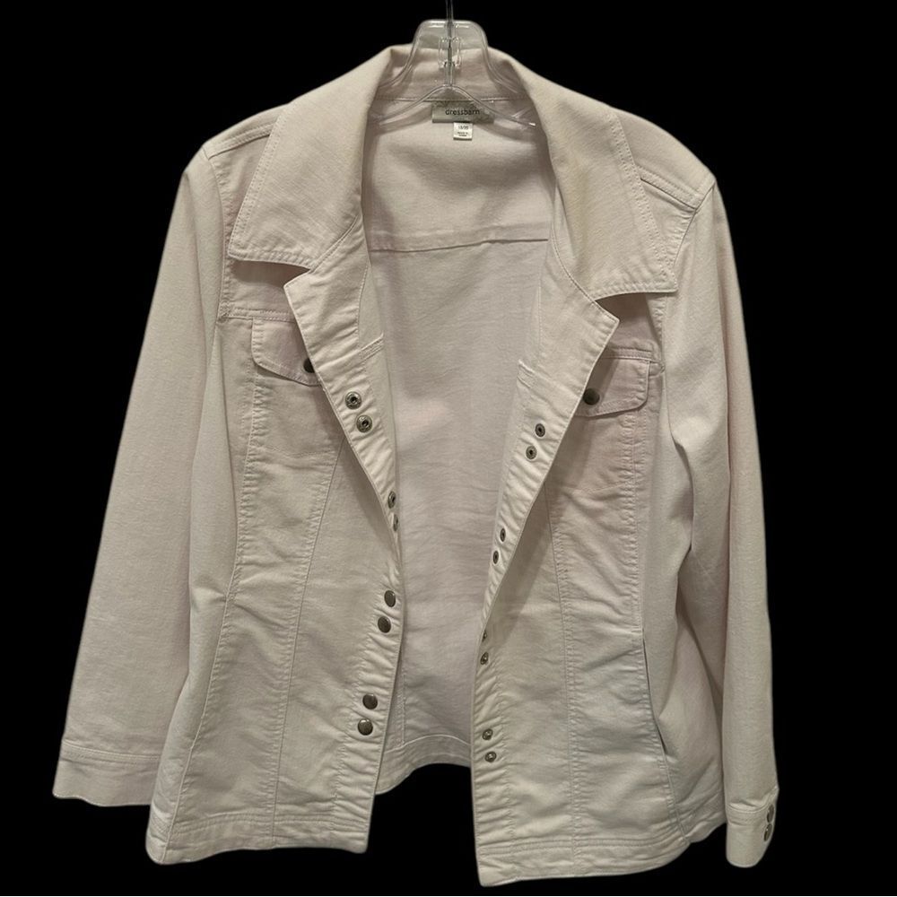 Dressbarn Light Beige Jean Jacket